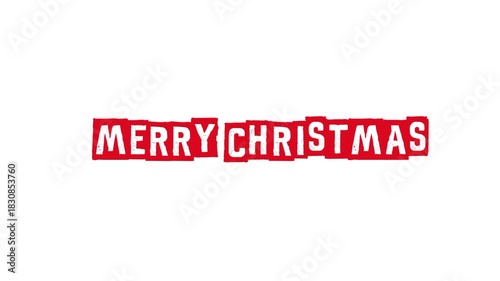 Merry Christmas Animated Greeting Card with Snowflakes and Festive Ornaments