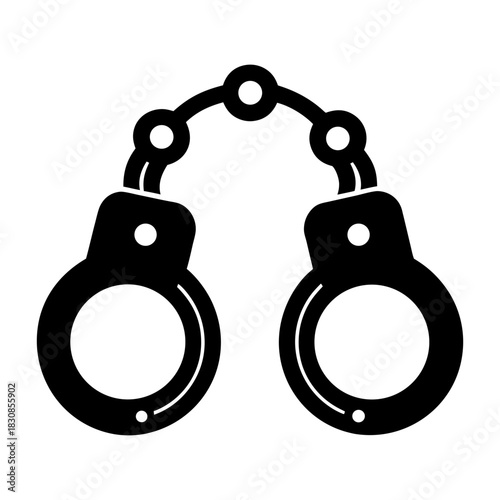 Handcuffs Icon PNG Transparent Background.