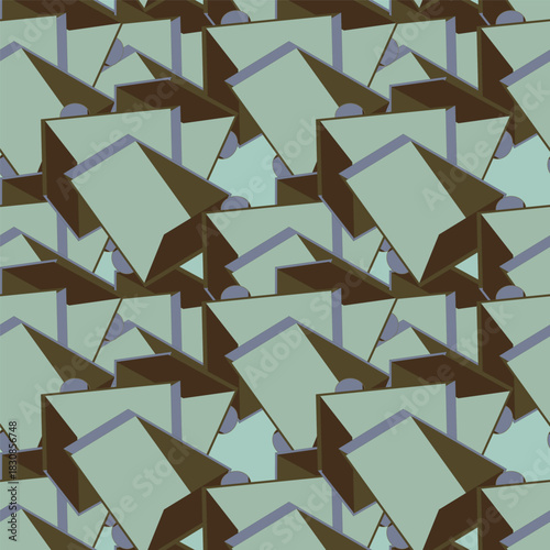 High quality seamless 3D geometric pattern with modern embossed hexagonal shapes. Ideal abstract texture for backgrounds, wallpaper, fabric and design