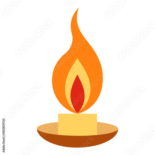 Candle Flame Silhouette