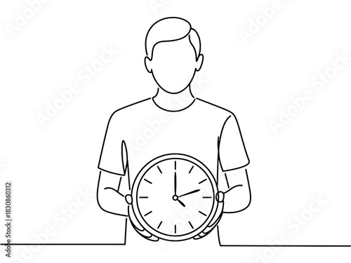 A person is holding a clock, representing the concept of time and its importance in daily life.
