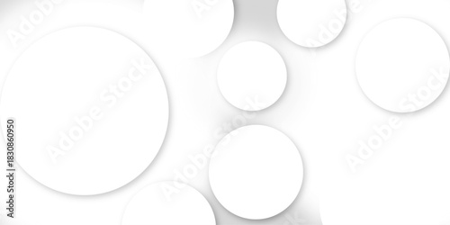 abstract business background circle. Round with shadow Round white paper elements with shadow on gray background for design. Glowing circle lines design. Suit for poster, banner, presentation etc .
