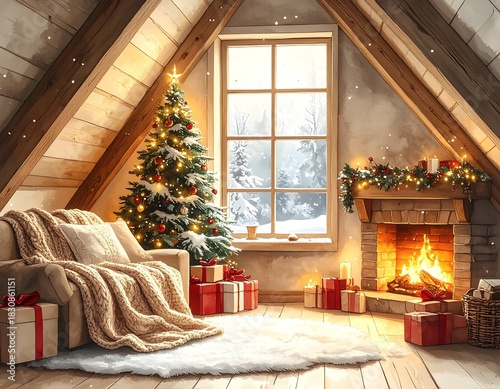 living room with fireplace