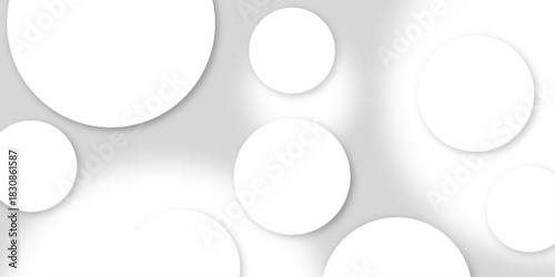 abstract business background circle. Round with shadow Round white paper elements with shadow on gray background for design. Glowing circle lines design. Suit for poster, banner, presentation etc .
