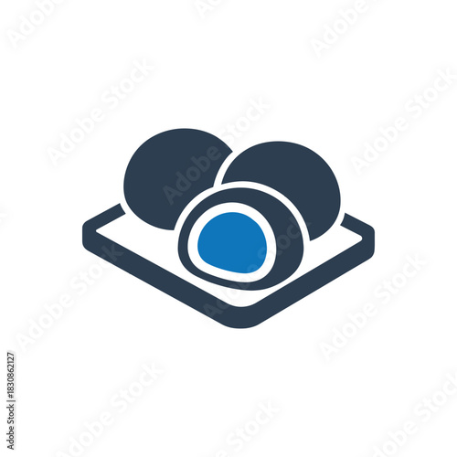 Japanese Sweet Mochi Dessert Icon