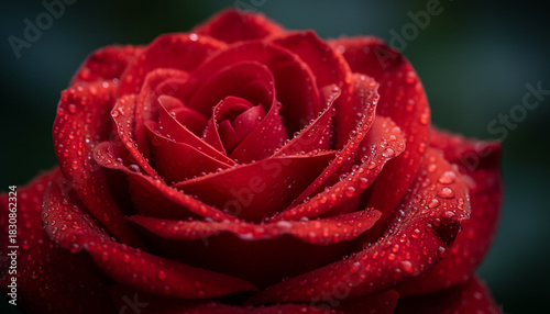 red rose with water droplets