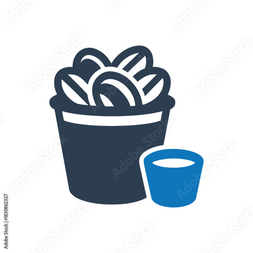 Fried Chicken Bucket Meal Icon