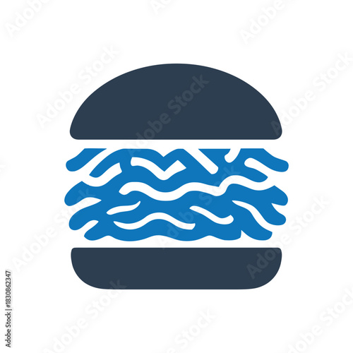 Pulled Pork Burger Sandwich Icon