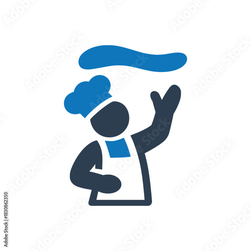 Italian Pizza Chef Baker Icon