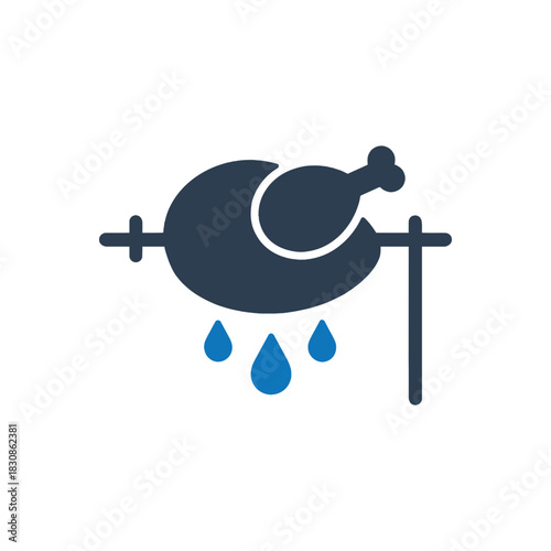 Rotisserie Chicken Grill Cooking Icon