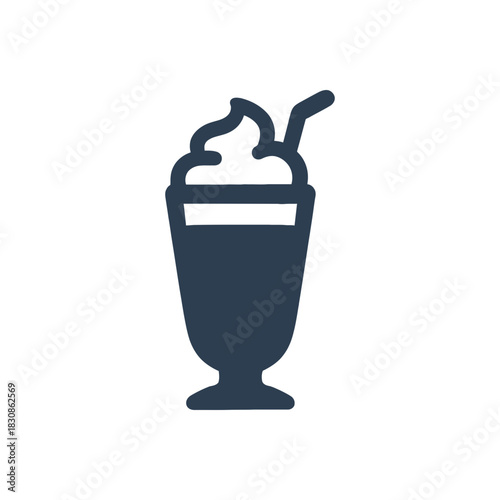 Sweet Milkshake Dessert Drink Icon
