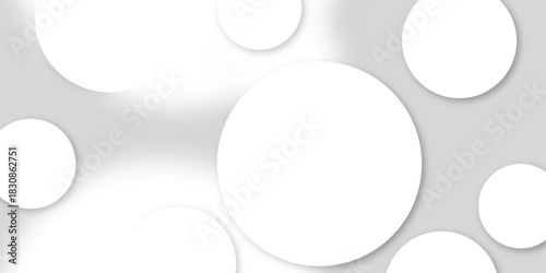 abstract business background circle. Round with shadow Round white paper elements with shadow on gray background for design. Glowing circle lines design. Suit for poster, banner, presentation etc .
