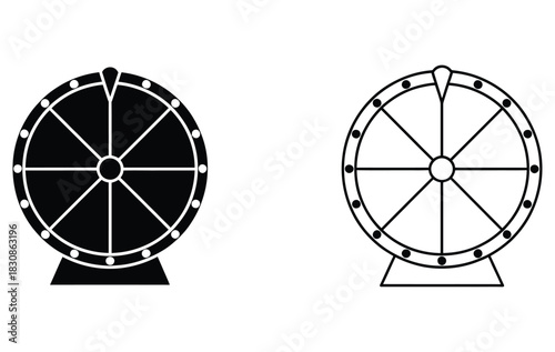 Spin the wheel for exciting prizes and thrilling games of chance, perfect for casino nights, game shows, and fortune telling with a classic iconic design