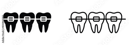 Achieve a perfect smile with modern dental braces, illustrating the process of teeth straightening and alignment for improved oral health and confidence, a bright future for orthodontics