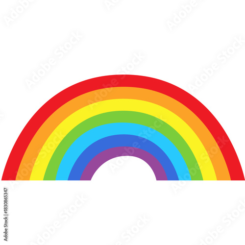 Multi coloured rainbow isolated on white, Transparent rainbow Vector illustration
