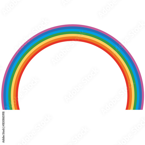 Multi coloured rainbow isolated on white, Transparent rainbow Vector illustration