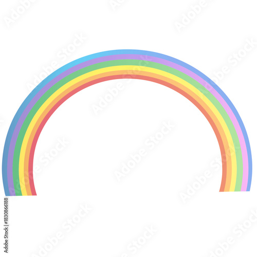 Multi coloured rainbow isolated on white, Transparent rainbow Vector illustration