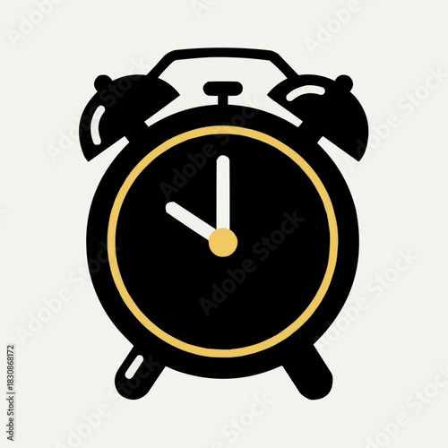 Alarm Clock Icon Illustration - Time Management and Wake-Up Call.