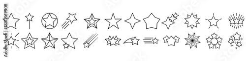 Star icon vector set. Five star illustration sign collection. rating symbol.