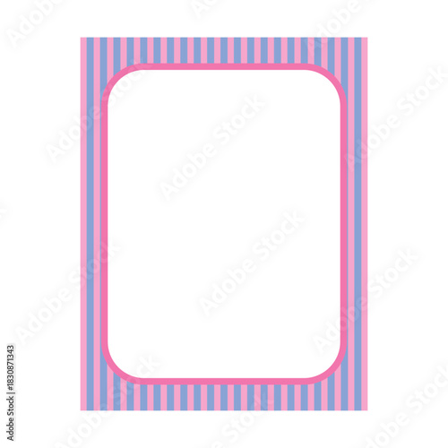 Colorful retro decorative frame border abstract shape vector illustration
