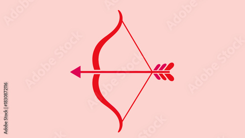 A vibrant illustration of a bow and arrow, symbolizing precision and focus against a soft background.