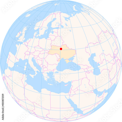 Location Map of Kyiv Int. Airport (Kiev, Kiev City, Ukraine). IATA-code: IEV. No labels at all.