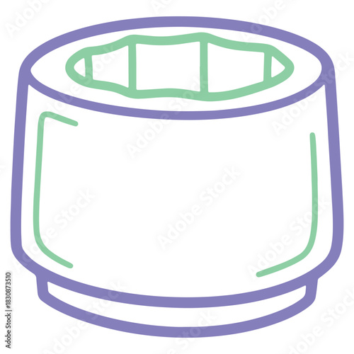 Stylized Modern Flower Pot Planter Design with Soft Colors and Clean Lines Ideal for Website and App Icons or Graphic Design