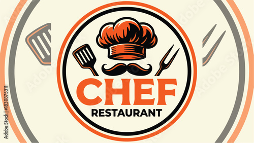 Chef Restaurant Logo Culinary Excellence and Dining Experience.