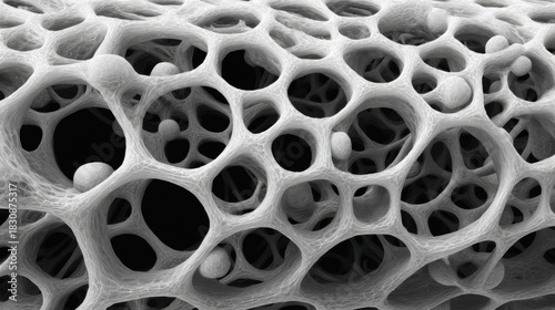 Microscopic bone tissue structure abstract medical science