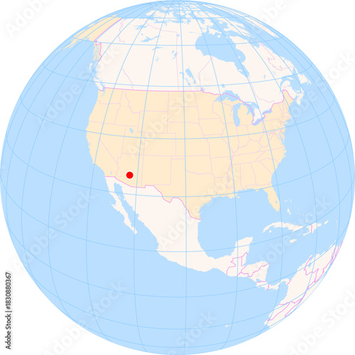 Location Map of Phoenix–Mesa Gateway Airport (Mesa, Arizona, United States). IATA-code: AZA. No labels at all.