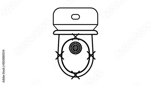 do not urinate the toilet seat, black isolated silhouette