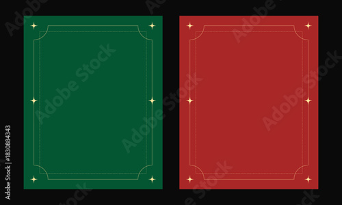 Merry Christmas and happy New Year cards collection and background, greeting card vector illustration	
