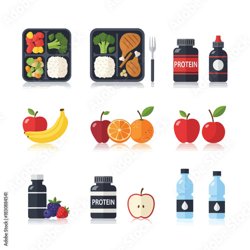 Healthy Meal Prep and Supplements for Fitness