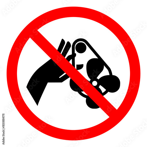 Injury Hazard Moving Belt and Fan Keep Away Symbol Sign, Vector Illustration, Isolate On White Background Label .EPS10