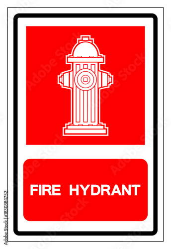 Fire Hydrant Symbol Sign, Vector Illustration, Isolate On White Background Label. EPS10