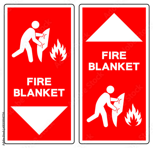 Fire Blanket Symbol Sign, Vector Illustration, Isolate On White Background Label.EPS10