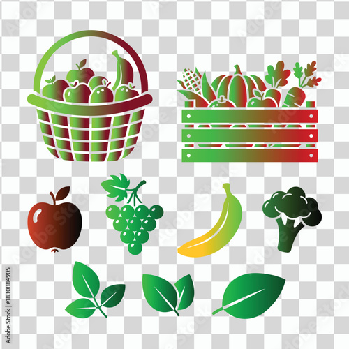 Harvest Bounty: A vibrant collection of fresh produce, artfully arranged to celebrate the earth's gifts, showcasing the essence of health and abundance.