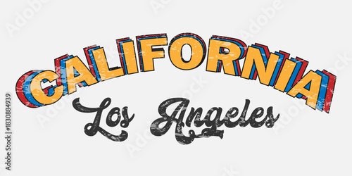 Retro typography university united states state vintage slogan print, 
highlighted grunge texture for graphic t-shirt or sweatshirt hoodie - Vector