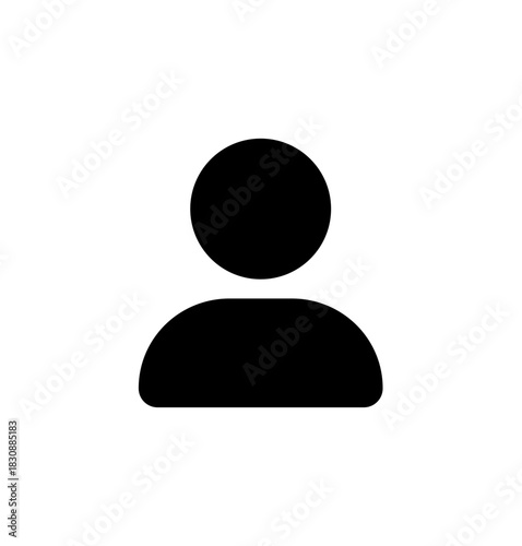 Simple Silhouette Profile User Icon Illustration Element Symbol Design