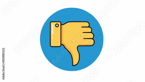 Thumbs down dislike icon vector illustration for social media feedback and rating concept design 100 brazil ceara