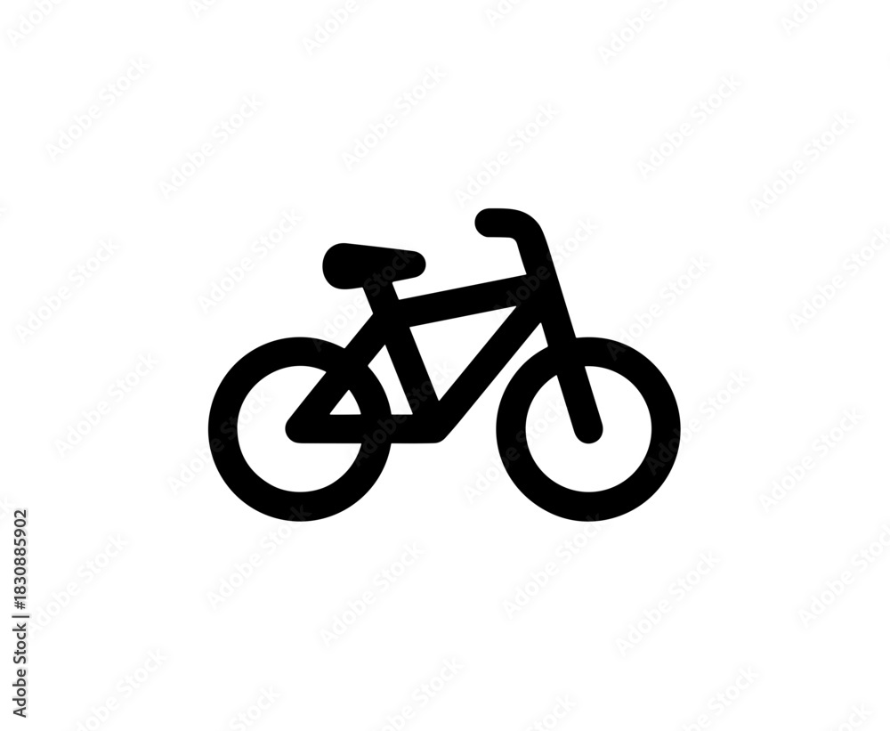 Fototapeta premium Simple Line Art Bicycle Symbol Illustration Transportation Vehicle Icon