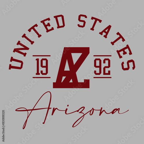 Retro typography university united states state vintage slogan print, 
highlighted grunge texture for graphic t-shirt or sweatshirt hoodie - Vector