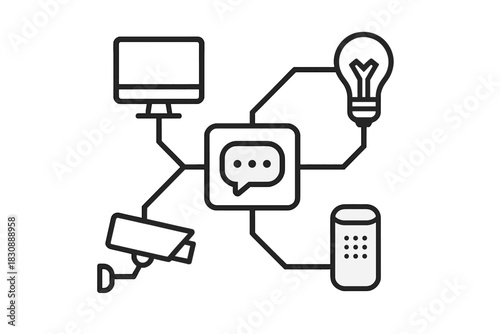 Automated smart home network system connecting various devices to a centralized communication hub