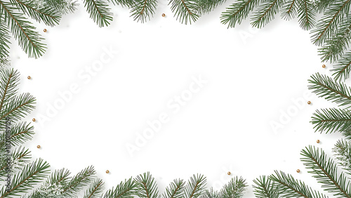 christmas tree branches frame