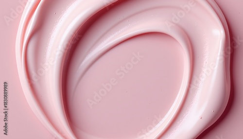 Swirled Pink Icing with White Streaks Surface