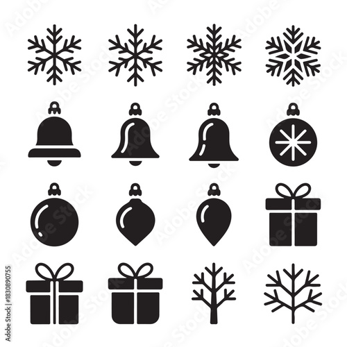Snow Globe Icons Set