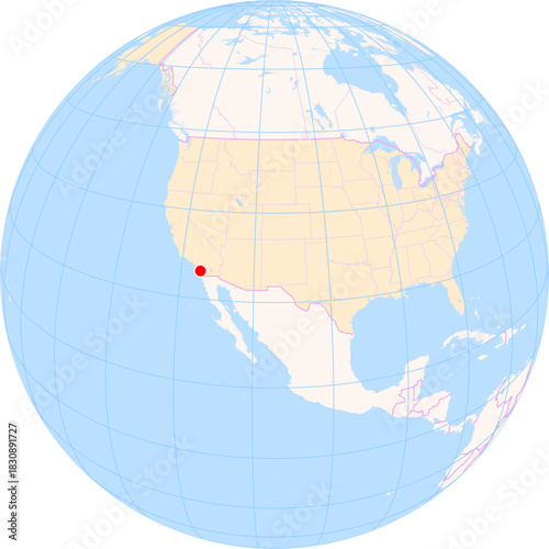Location Map of Mc Clellan-Palomar Airport (Carlsbad, California, United States). IATA-code: CLD. No labels at all.