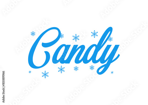 Candy, Christmas vector font
Vector font word on a white background