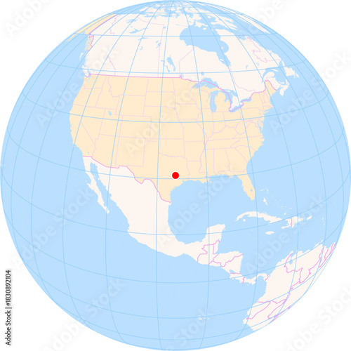 Location Map of Airport Easterwood Field (College Station, Texas, United States). IATA-code: CLL. No labels at all.