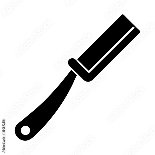 Simple Grooming Blade Icon Minimal Clean Shaving Tool Graphic Modern Style Line Art Vector illustration